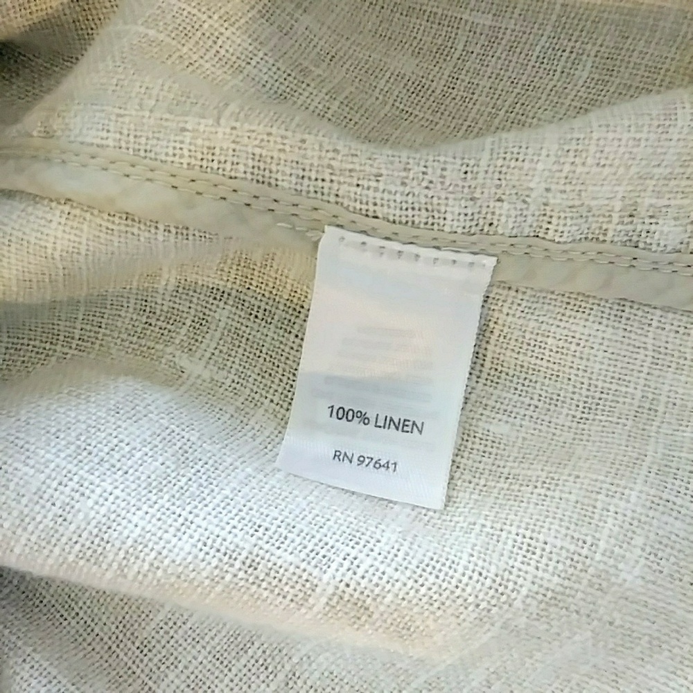 SALE! NEW J.Jill Sz MP Beige Linen Vest - Picture 7 of 8